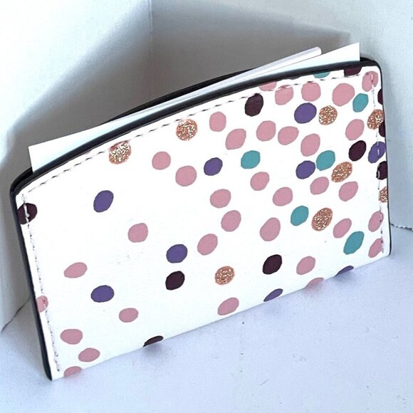 Kate Spade Rose Gold Trio Crossbody Set Wallet Pouch Glitter Makeup Card Case - Picture 9 of 10